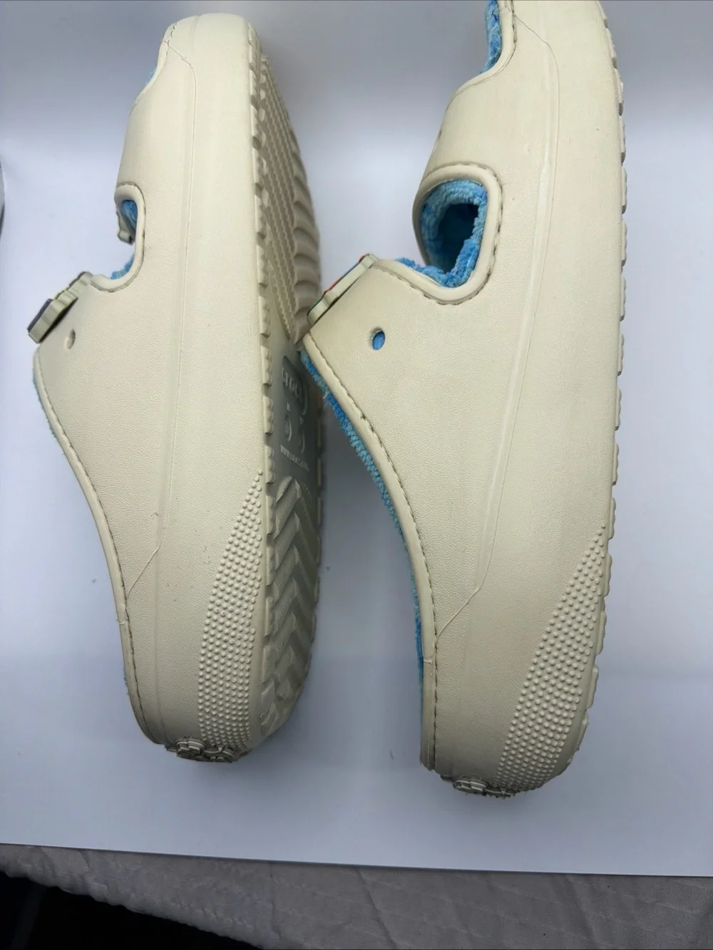 CROCS SpongeBob Cozzzy Terry Sandals Sandi Bone Men's 10 Goo Lagoon Patrick W 12